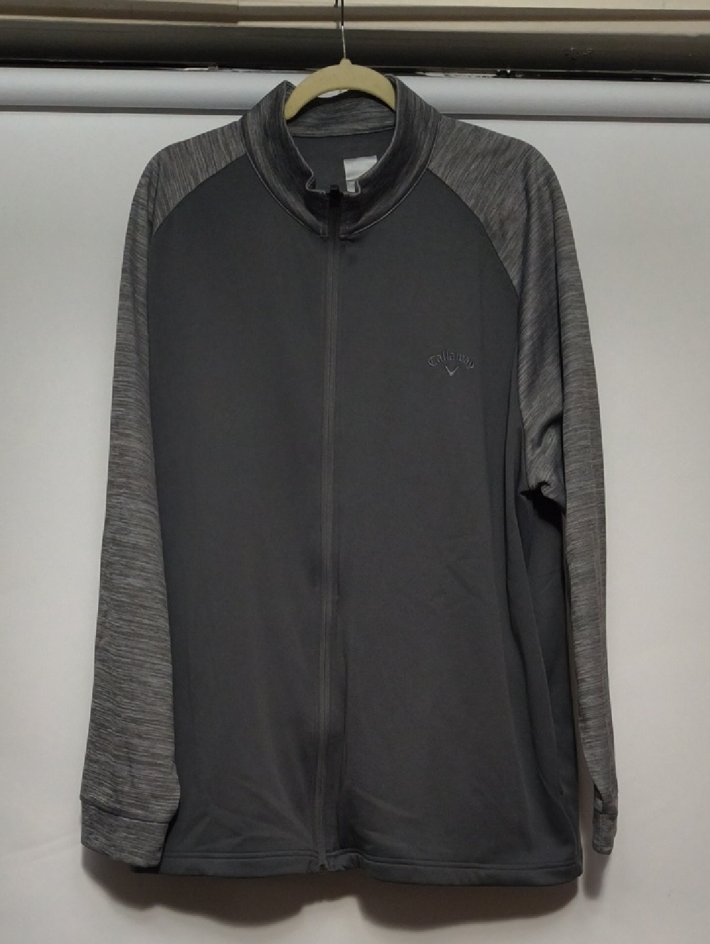 Callaway Dark Gray and Heather Gray Full-Zip Golf Jacket